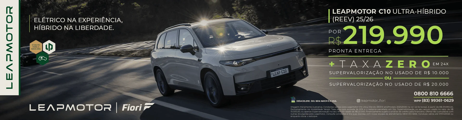 Leapmotor C10 Ultra-Híbrido REEV 25/26 | Taxa Zero em 24x