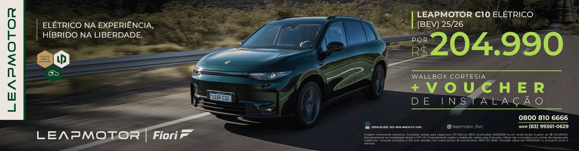 Leapmotor C10 Elétrico (BEV) 25/26 | Wallbox + Voucher Grátis