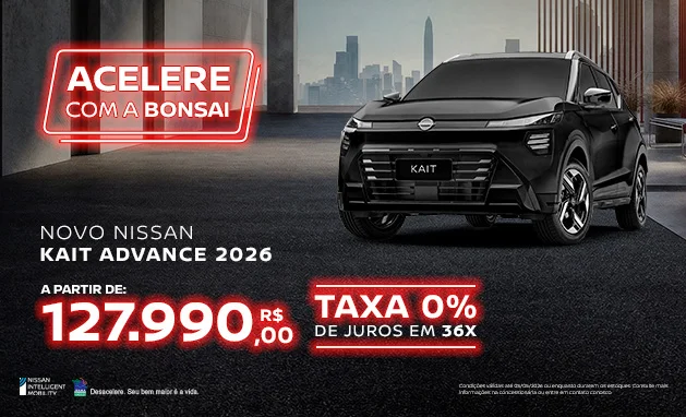Advance  - Novo Nissan Kait Advance 2026 com Taxa 0% em 36x | Aproveite