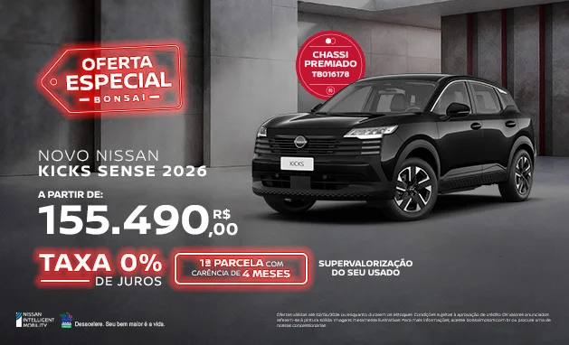 Sense 2026 - Novo Nissan Kicks Sense 2026