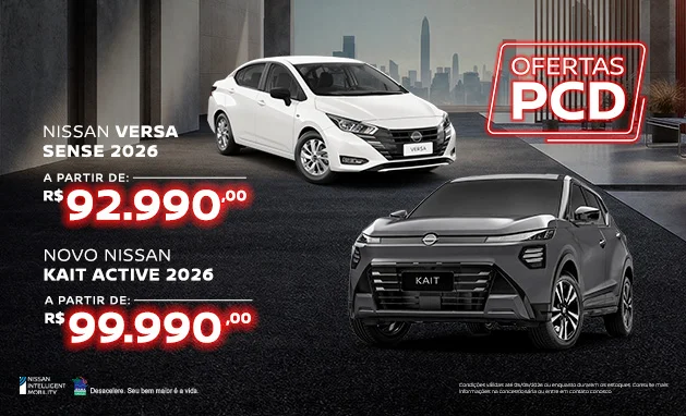 1.6 Sense CVT - Ofertas PCD Nissan: KAIT e Versa com Benefícios | Bonsai Motors
