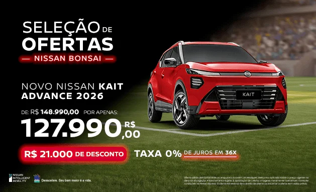 Advance  - Novo Nissan Kait Advance 2026 com R$ 21 Mil de Desconto | Nissan Bonsai