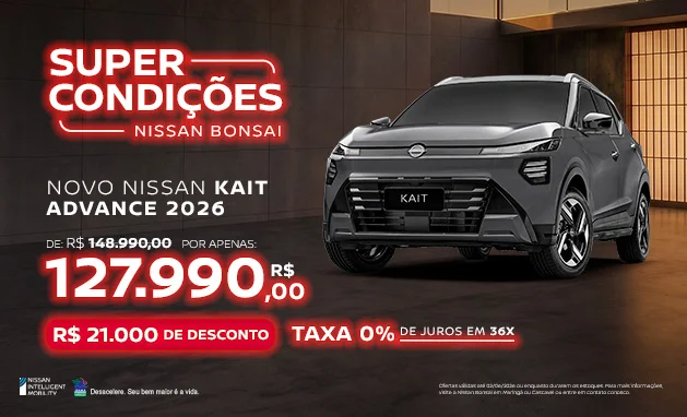 Advance  - Novo Nissan KAIT Advance 2026 com R$ 21 Mil de Desconto e Taxa 0%