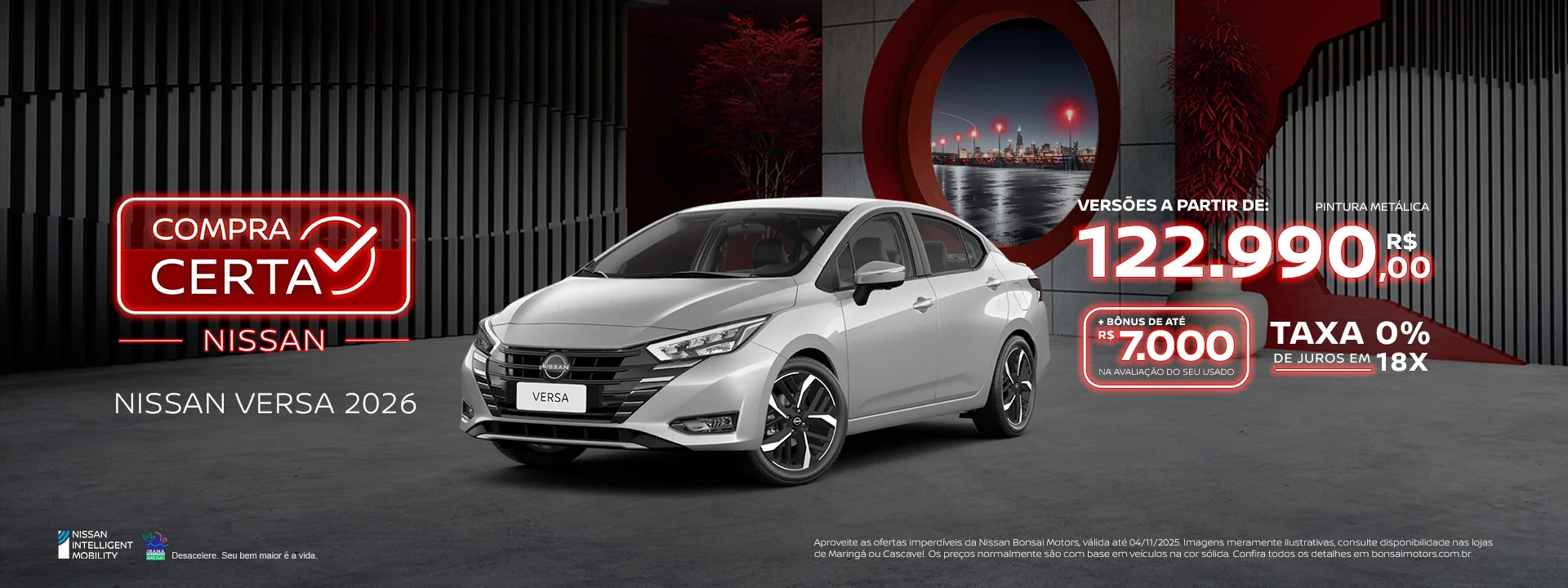 Leve seu Nissan 0km com bônus exclusivo