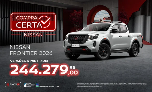 Attack AT 4x4 2026 - Nissan Frontier – Força e tecnologia para qualquer desafio Attack AT 4x4 2026 - Nissan Frontier – Força e tecnologia para qualquer desafio