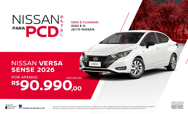 1.6 Sense CVT - Nissan Versa 2026 – Elegância e inovação em cada detalhe 1.6 Sense CVT - Nissan Versa 2026 – Elegância e inovação em cada detalhe