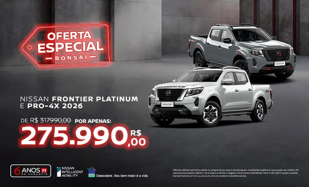 Platinum AT 4x4 2026 - Nissan Frontier Platinum e PRO-4X 2026