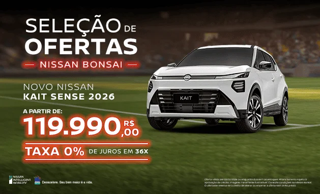 Sense - Novo Nissan Kait Sense 2026 | Taxa 0% em até 36x | Nissan Bonsai