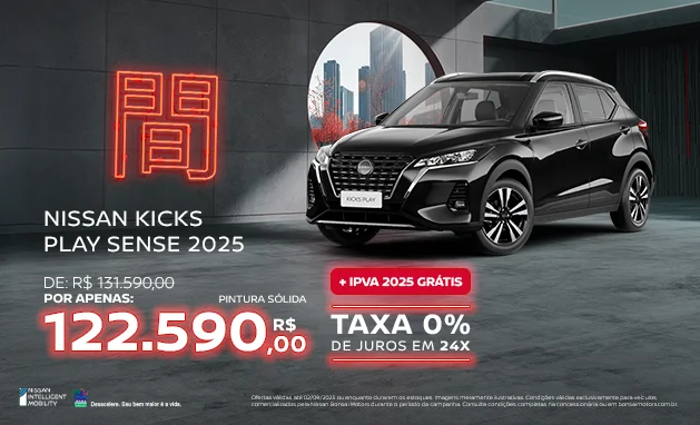 Sense CVT 2025 - Nissan Kicks Play Sense 2025 Sense CVT 2025 - Nissan Kicks Play Sense 2025