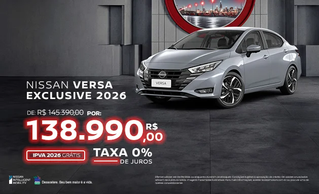 1.6 Exclusive CVT 2026 - NISSAN VERSA EXCLUSIVE 2026