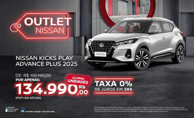 Advance Plus CVT 2025 - Nissan Kicks Play Advance Plus 2025 com Taxa 0% | Outlet Nissan