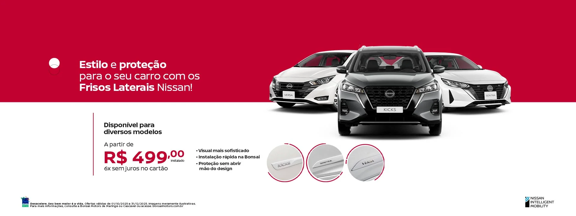 Frisos Laterais Originais Nissan