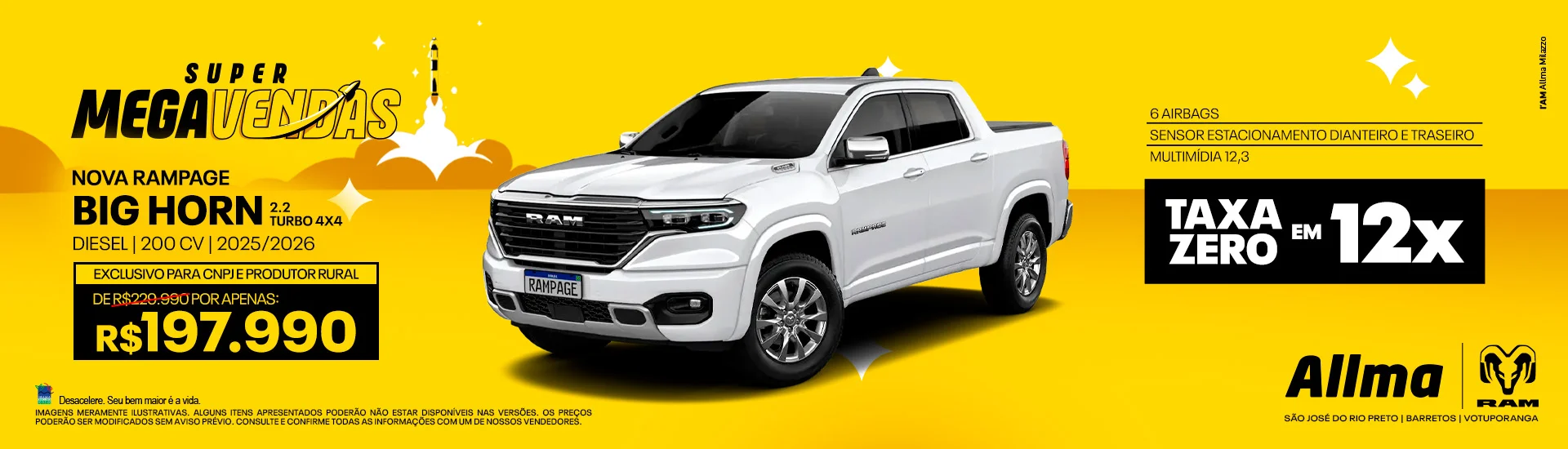 Nova Rampage Big Horn 2.2 Turbo 4x4   Diesel| 200 cv | 2025/2026