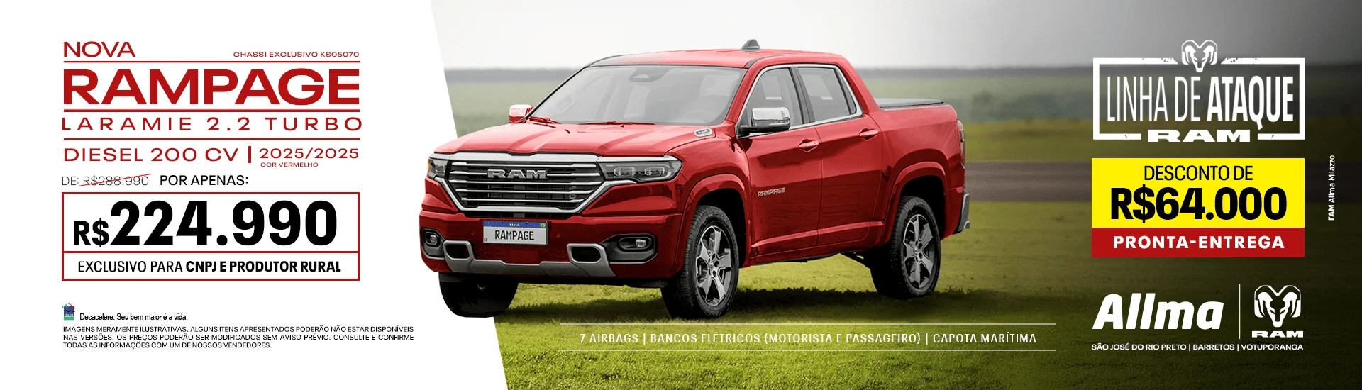 Nova Rampage Laramie 2.2 Turbo   Diesel | 200 cv | 2025/2025