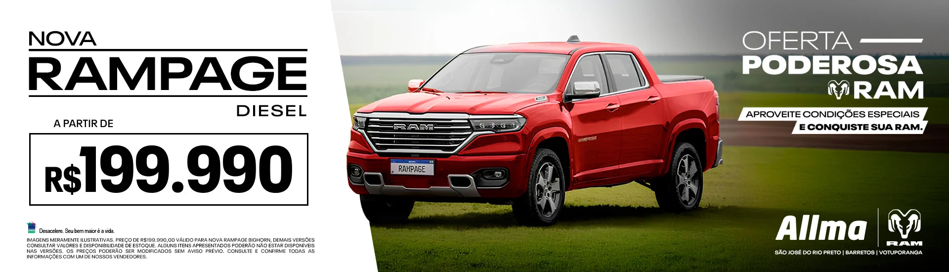 Nova Rampage  Diesel a partir de R$199.990