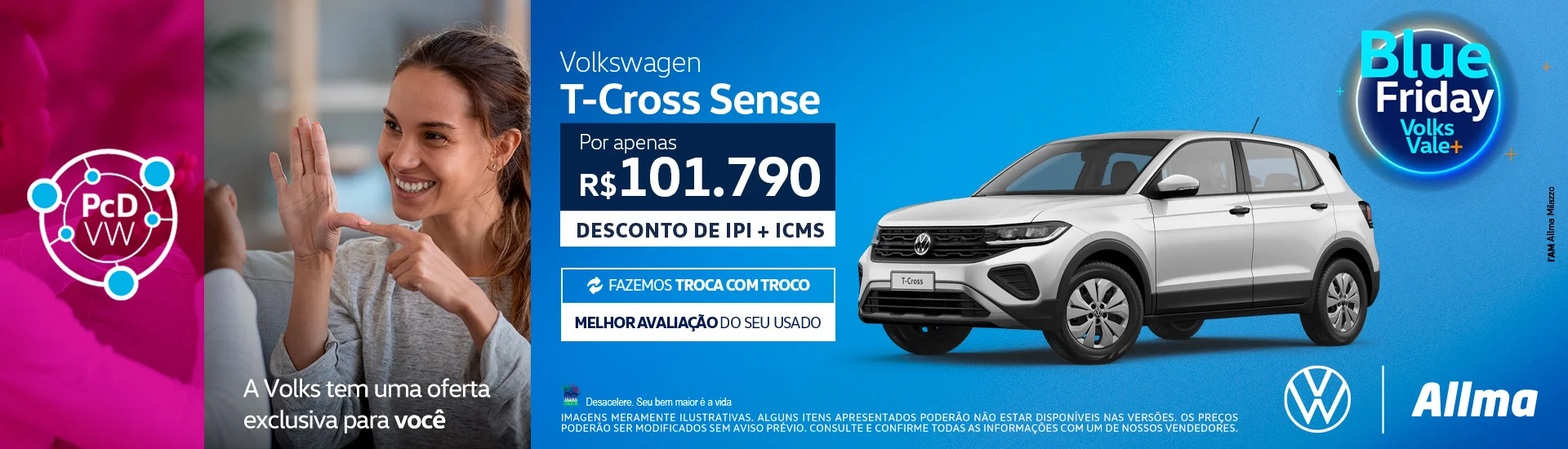 T-Cross Sense 200 TSI 2026 OFERTA IMPERDÍVEL - PCD