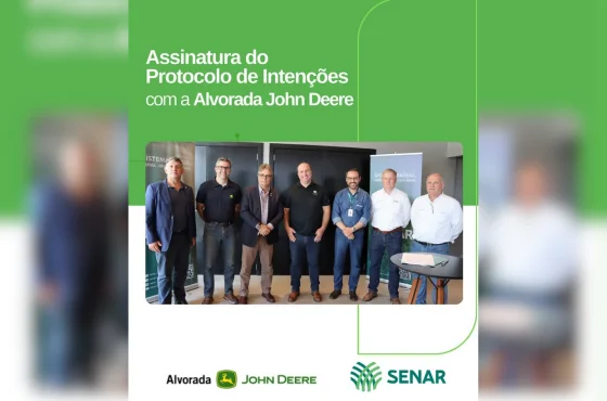 A Alvorada John Deere e o Senar-RS assinaram um importante Protocolo de Intenções, que marca o início de uma parceria estratégica para o desenvolvimento do setor agropecuário.