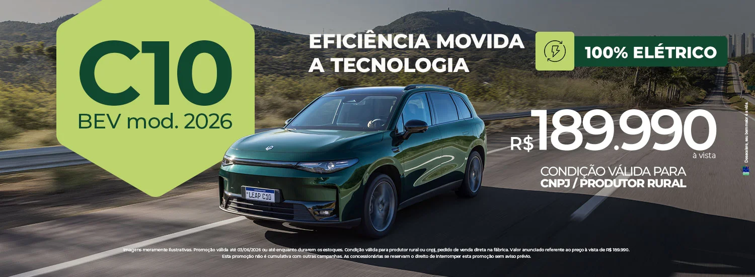 Leapmoto C10 BEV 100% elétrico condição para CNPJ/ Produtor Rural