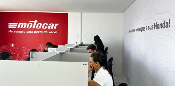Área de vendas on-line na Motocar
