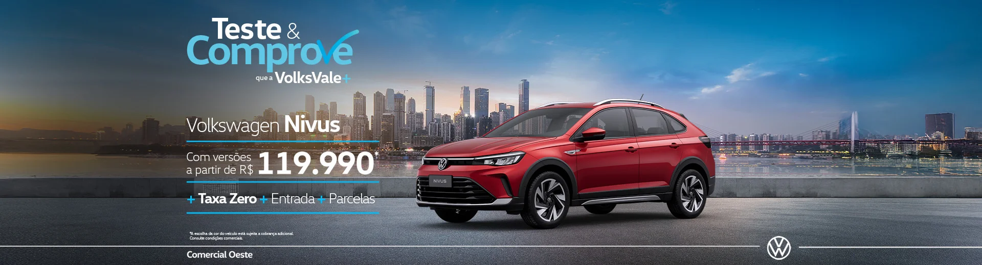 NIVUS COM VERSÕES A PARTIR DE R$119.990,00.