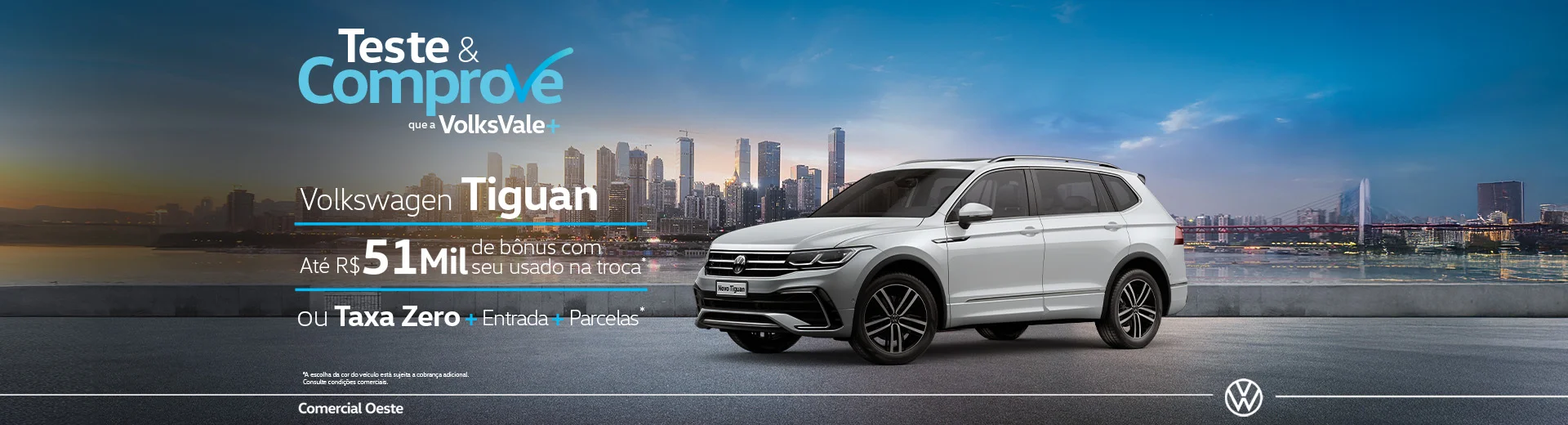 TIGUAN ALL SPACE R-LINE COM ATÉ 36MIL DE BÔNUS COM SEU USADO NA TROCA.