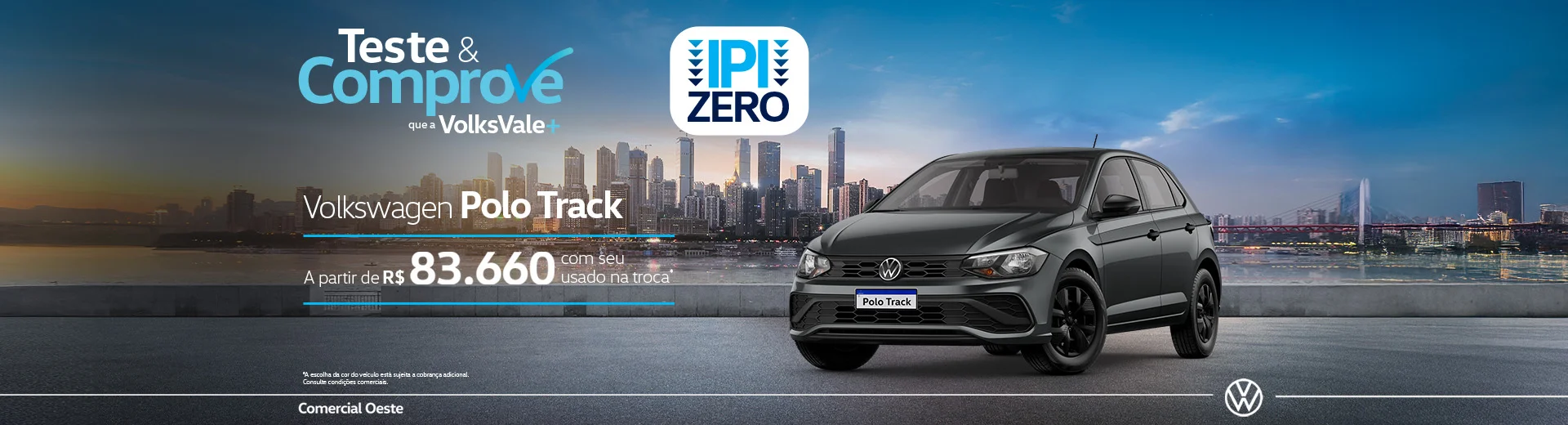 POLO TRACK COM PREÇO A PARTIR DE R$83.660,00. É MUITO DESCONTO EM UM CARRO TÃO BOM!