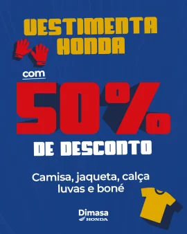Vestimentas Honda com 50% off