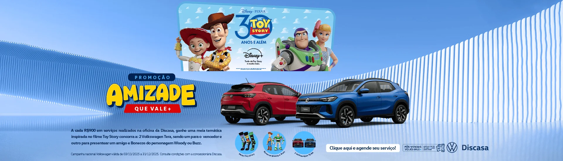 Aproveite a Promoção Amizade Vale+ aqui na Discasa! Realize manutenções no seu veículo e concorra a prêmios incríveis.