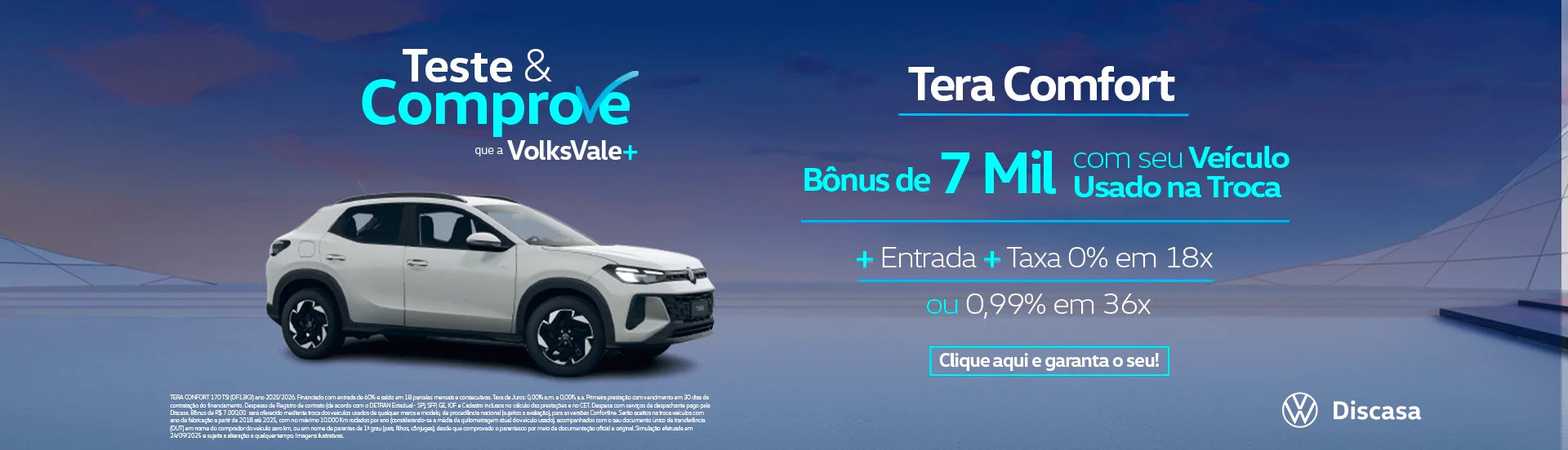 Garanta já o seu Tera Comfort com benefícios imperdíveis aqui na Discasa!