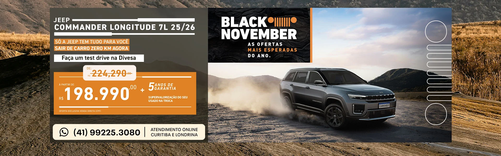 Jeep Commander é na Divesa