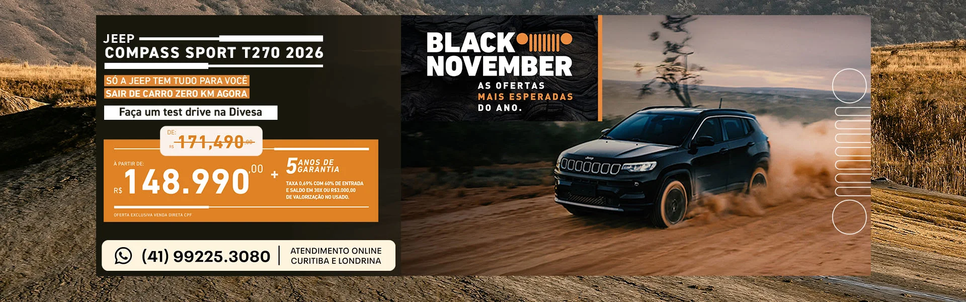 Jeep Compass é na Divesa