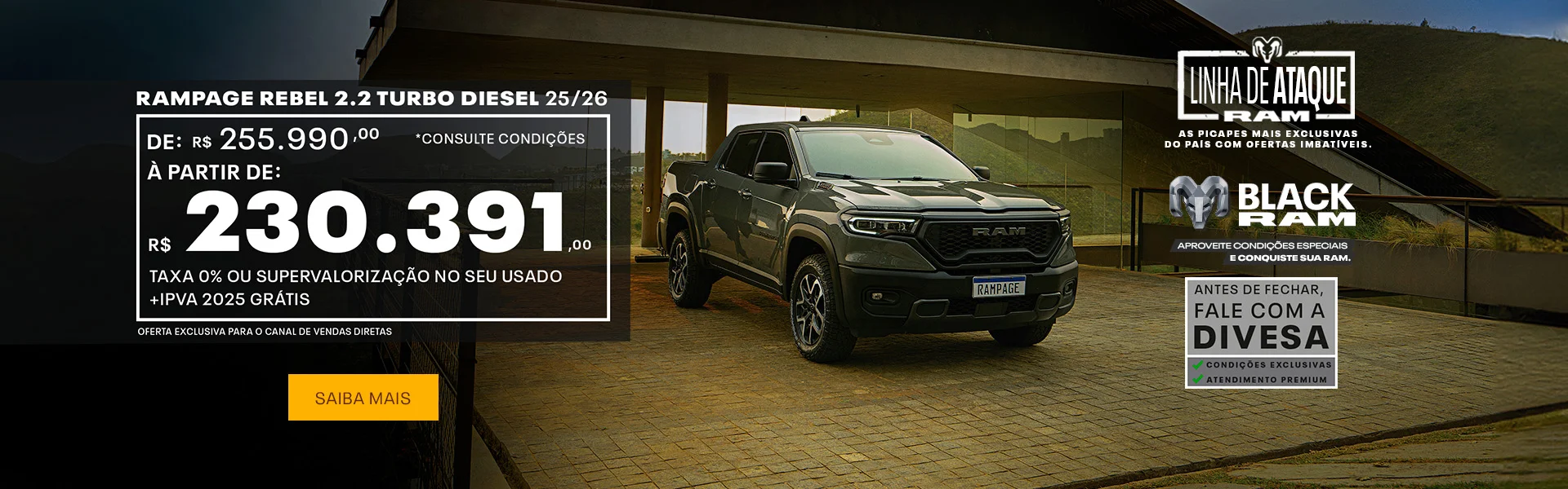 Linha Rampage é na Divesa