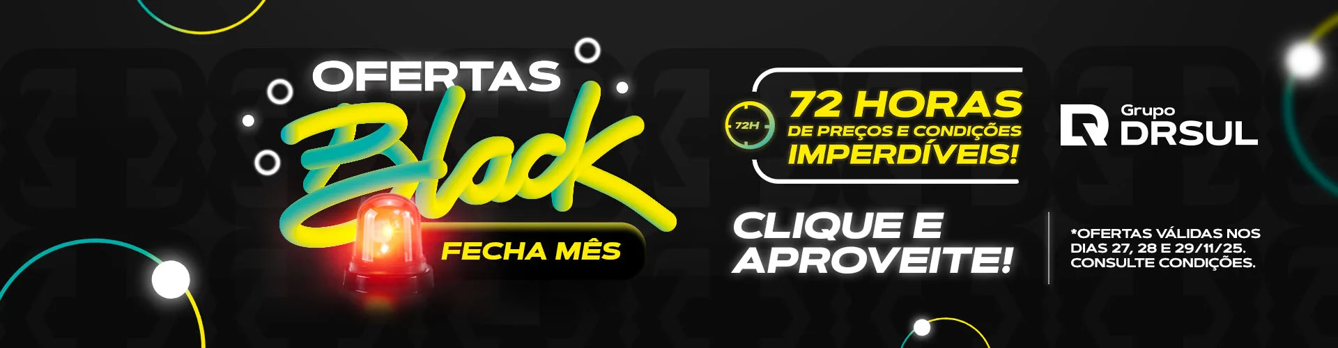 Banner de site Geral ação black friday  GRUPO DRSUL