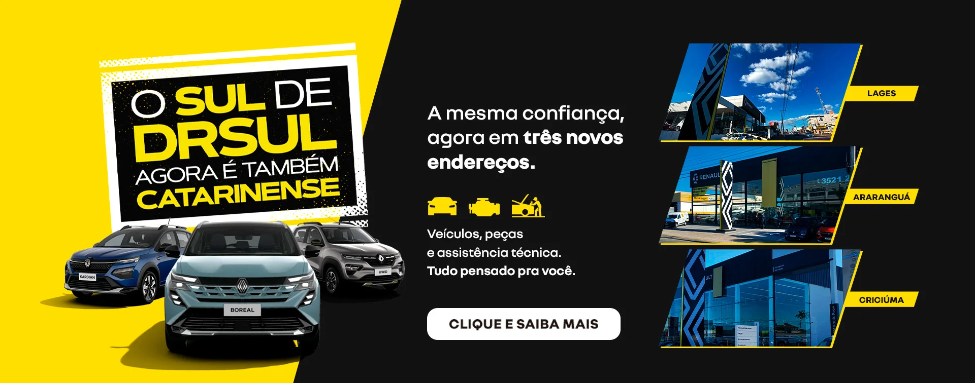 Banner de Site Lojas SC | DRSUL RENAULT