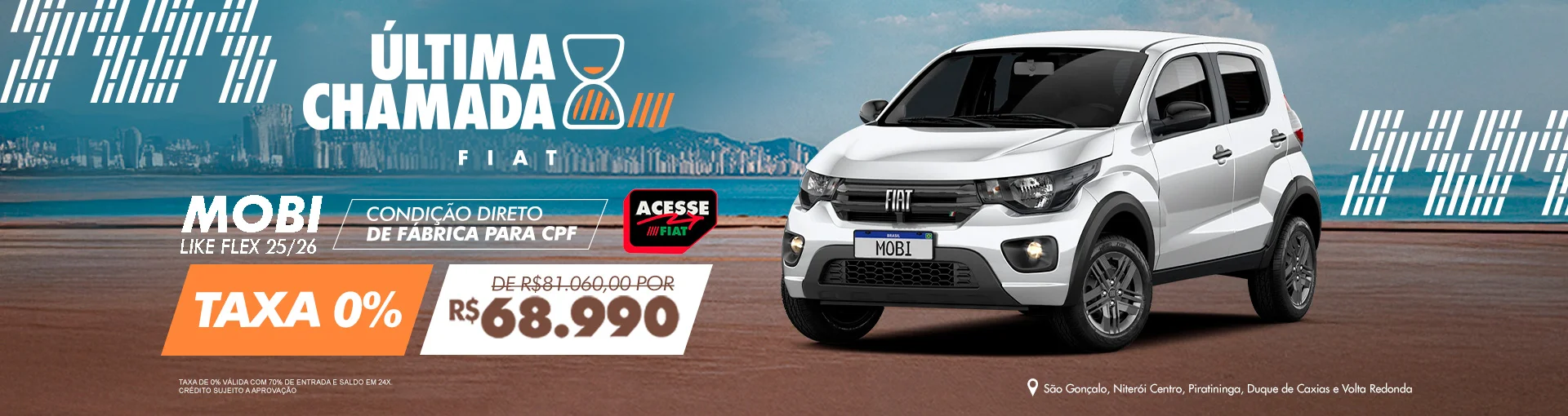 Fiat Mobi com o menor preço do Rio de Janeiro? É na Fiat Potenza!