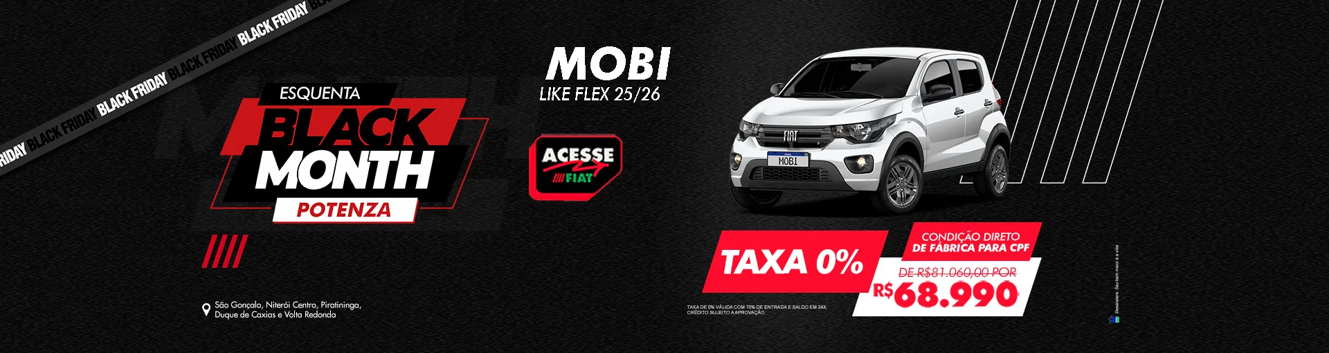 Fiat Mobi com o menor preço do Rio de Janeiro? É na Fiat Potenza!