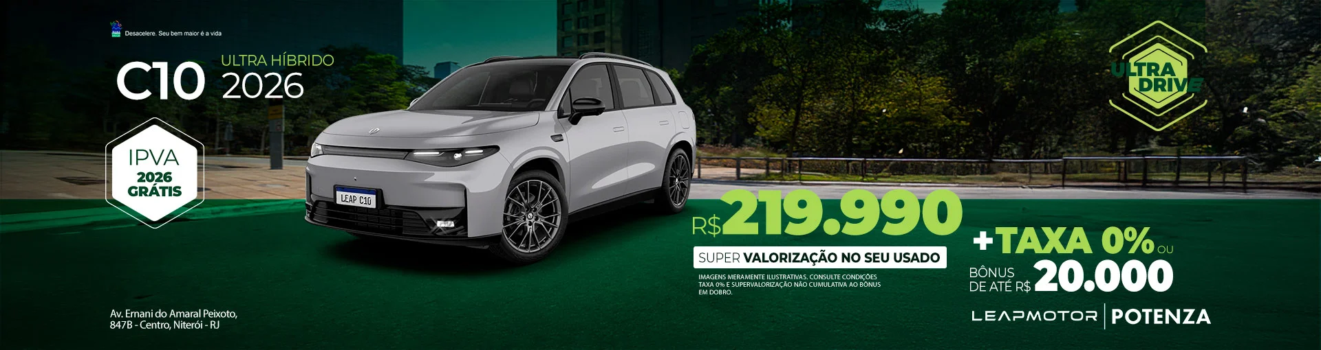 Leapmotor C10 Híbrido 2026 por R$ 219.990 | Melhor oferta Rio de Janeiro