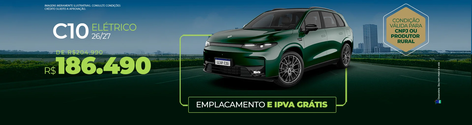 Leapmotor C10 Elétrico em Niterói | Desconto para CNPJ e Produtor Rural