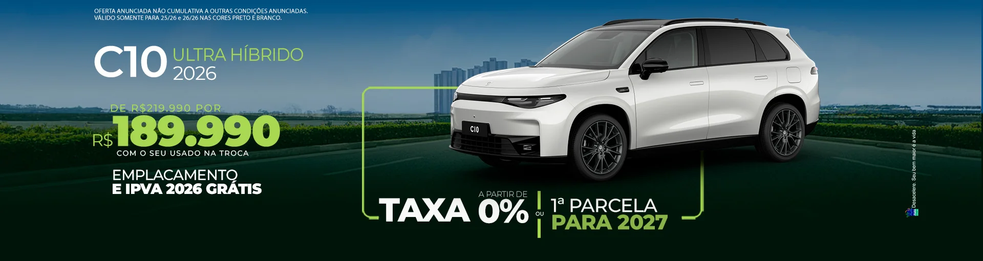 Leapmotor C10 Ultra Híbrido em Niterói | Oferta com Taxa 0%
