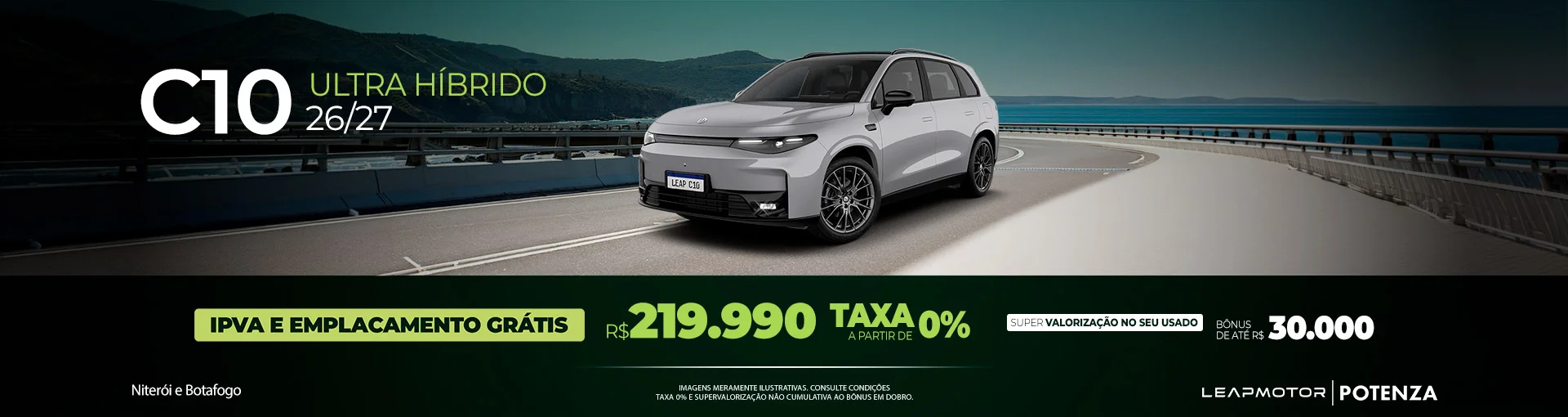Leapmotor C10 Ultra Híbrido em Botafogo | R$ 30 Mil de Bônus