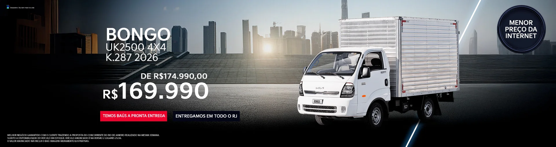 KIA BONGO, ENTREGAMOS EM TODO O RIO DE JANEIRO!