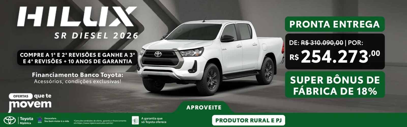OFERTA HILUX SR PJ/PRODUTOR RURAL