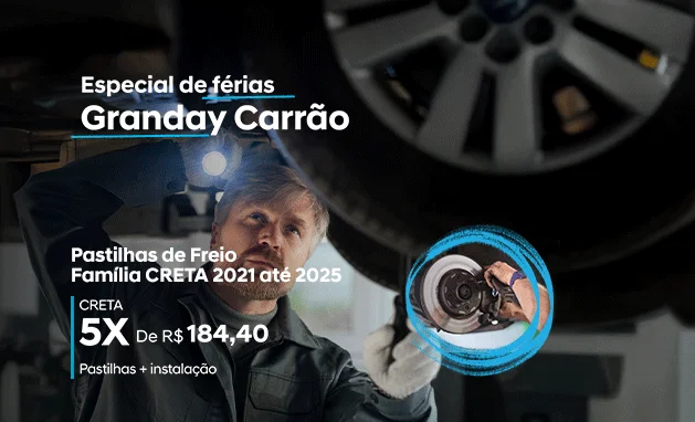 PASTILHAS DE FREIO - LINHA  CRETA - 2021 ATÉ 2025