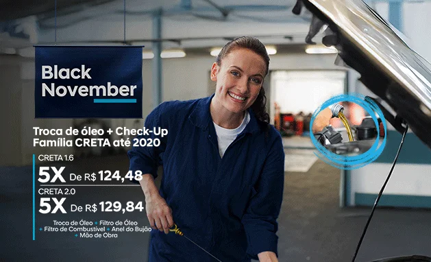 TROCA DE ÓLEO - LINHA CRETA ATÉ 2020