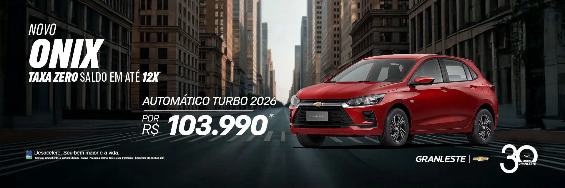 Novo Onix Chevrolet 2026 | Granleste Chevrolet