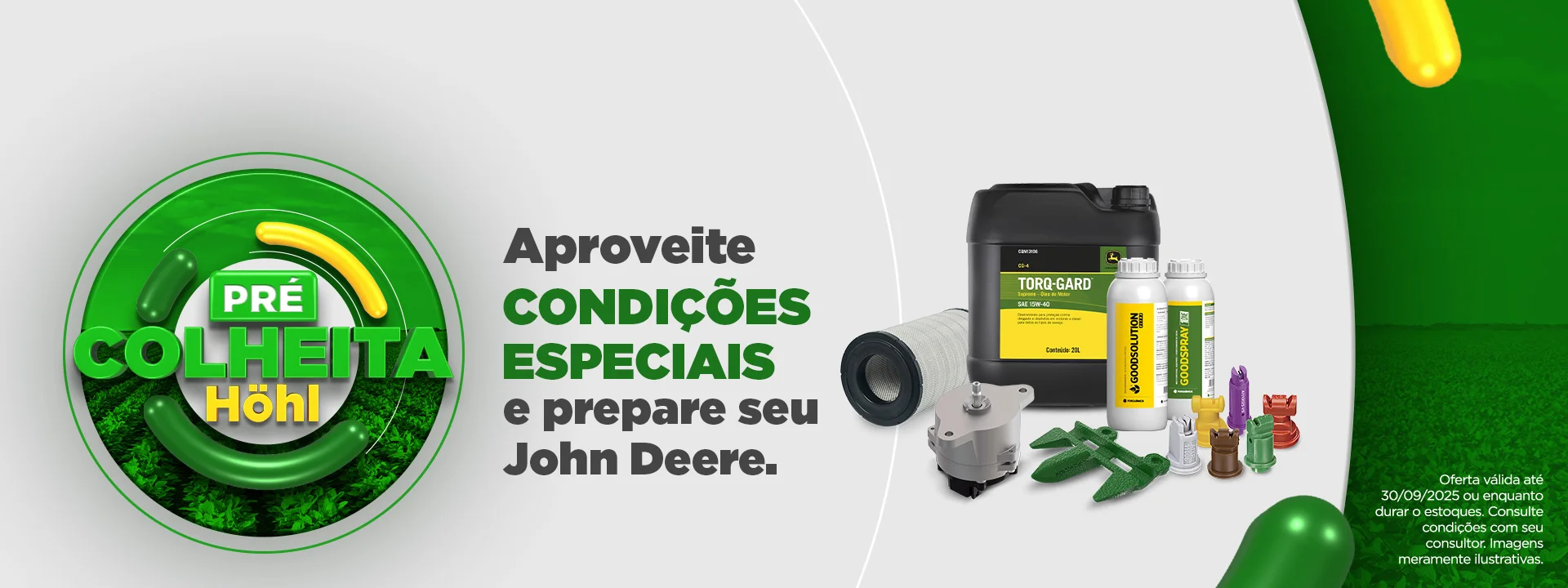 Momento de preparar seu maquinário John Deere, promoção em peças só na Höhl, sua concessionária John Deere