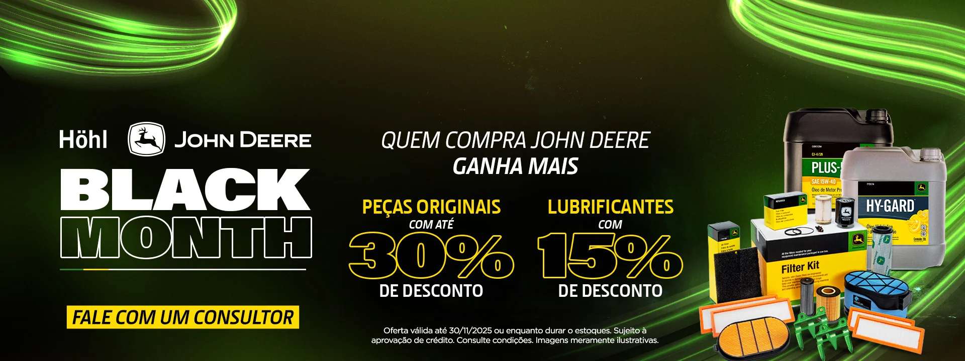 Peças com até 30% para máquinas agrícolas é na Höhl John Deere