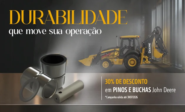 Garanta até 30% de desconto em pinos e buchas John Deere