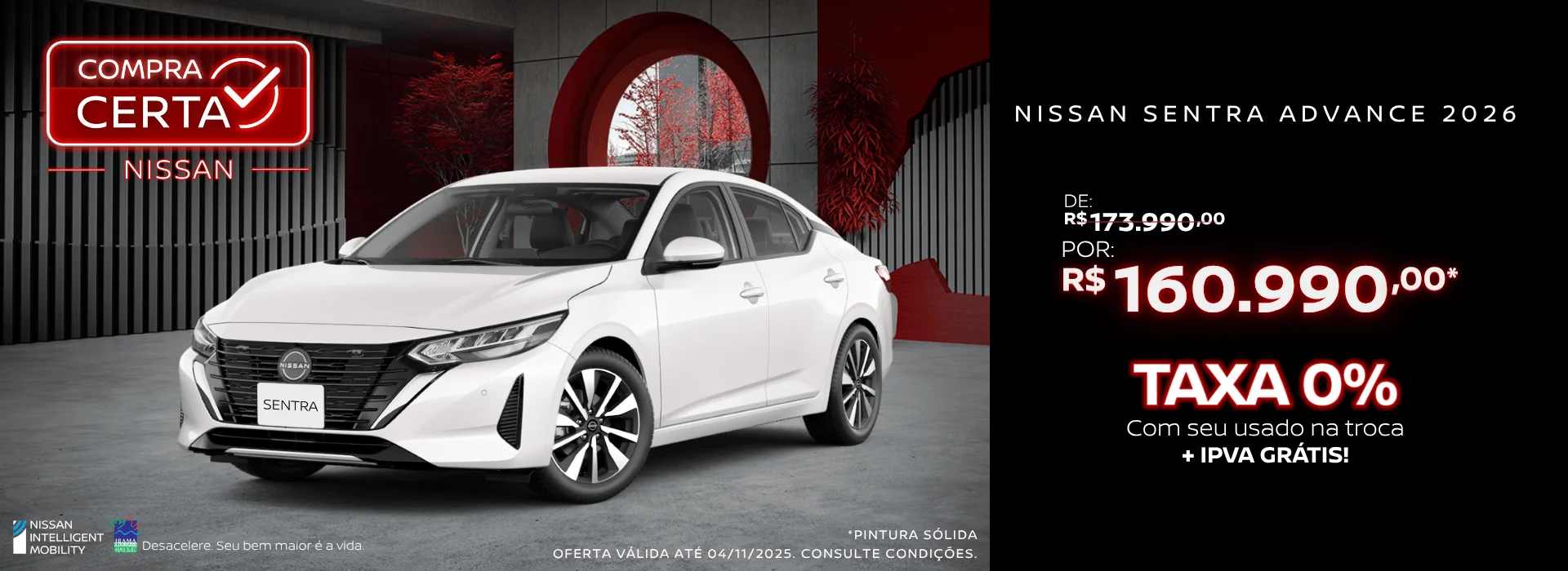 Ofertas Nissan, Itaimbé Nissan, Nissan Sentra Advance