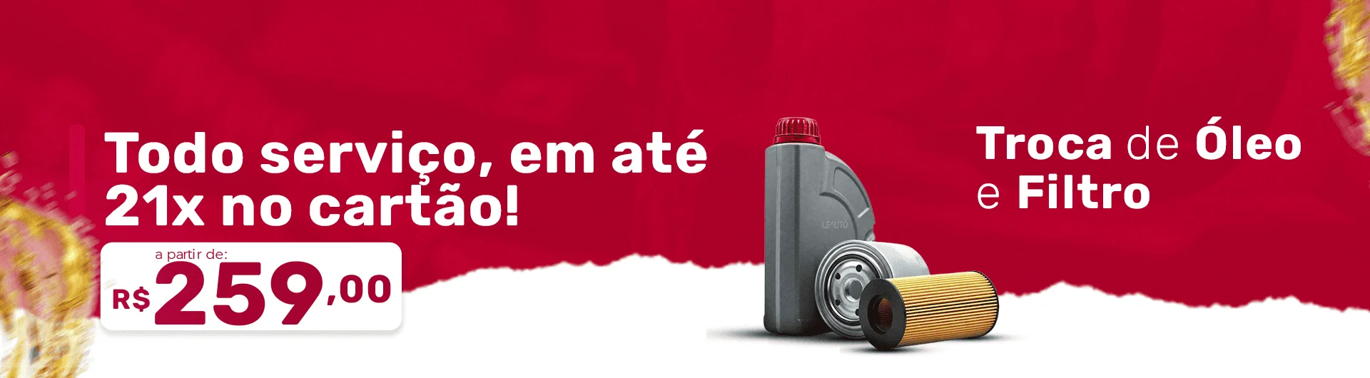 Todo serviço em até 21x no cartão - Leauto Nissan